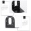 Motor Mounting Bracket Black 2 pcs 6