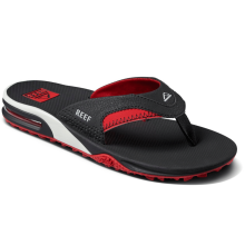(7 UK, Black/Red) Reef Mens Fanning Pregame Flip Flops