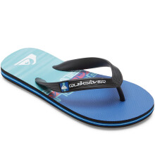 (1 UK, Black/Blue/Blue) Quiksilver Kids Molokai Art Summer Beach Pool Sandals Thongs Flip Flops