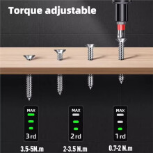 DELI Cordless Electric Screwdriver Rechargeable Lithium Battery  Drill 4V Power Tools Set Household Maintenance Repair