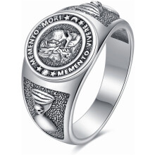 Memento Mori Ring 925 Sterling Silver Size 9 10 11