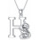 Cat Initial Pendant Necklace Silver Alphabet A-Z 1