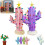 Vintage Pre-Lit Luminous Cactus Christmas Tree Green 1pc 1