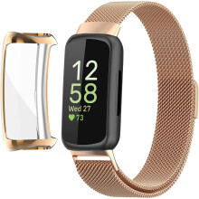 Fitbit Inspire 3 band: metal braided stainless steel mesh