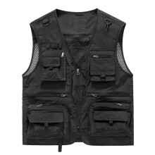 Men's Camouflage Vest with Multi-Pockets Breathable Mesh