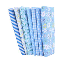 Quilting Fabric Squares Blue 20" x 20" 7-Piece Bundle