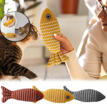 Cat Toys Fish Catnip Soft Durable Interactive Kicker Toy