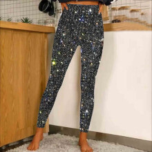 Awdenio Sequin Yoga Pants for Women High Waist Slim Leggings