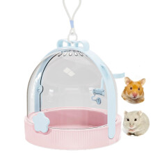 Small Animal Carrier with Plush Pad and Water Bottle Pink
