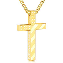 Cross Necklace for Men 316L Stainless Steel 22+2 Inches