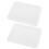 Magnetic Locker Mirror Rectangular White Plastic Glass 2 pcs 1