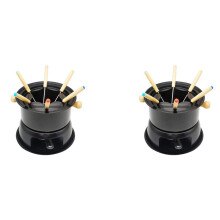 Mini Stainless Steel Fondue Pot Set with 12 Forks