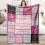 Soft Fleece Blanket Pink Patchwork with Inspirational 1