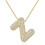 Bubble Letter Necklace 18K Gold-Plated Initial Pendant 1