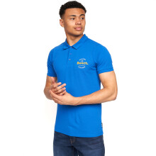 (L, Royal) Bench Mens Cometer Short Sleeve Three Button Slim Fit Polo Shirt Top