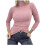 Women's Turtleneck Sweater Ribbed Knit Fitted Pullover 1