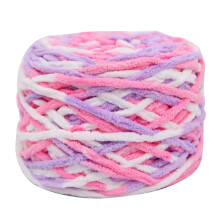 Knitted Chenille Yarn Skeins Soft Fluffy Single Ply 165g