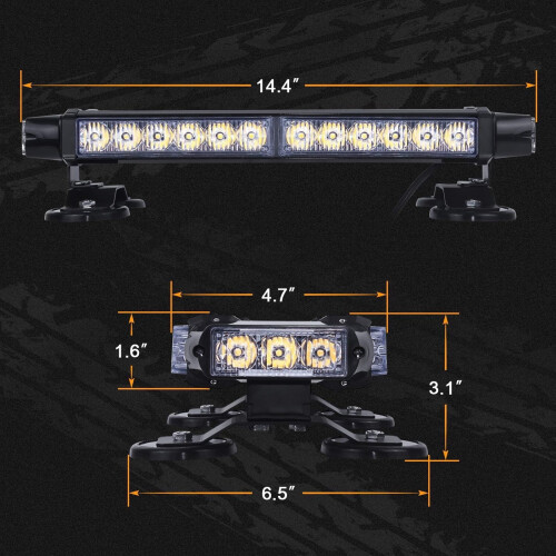 Magnetic Rooftop Strobe Beacon Light 30LED 1