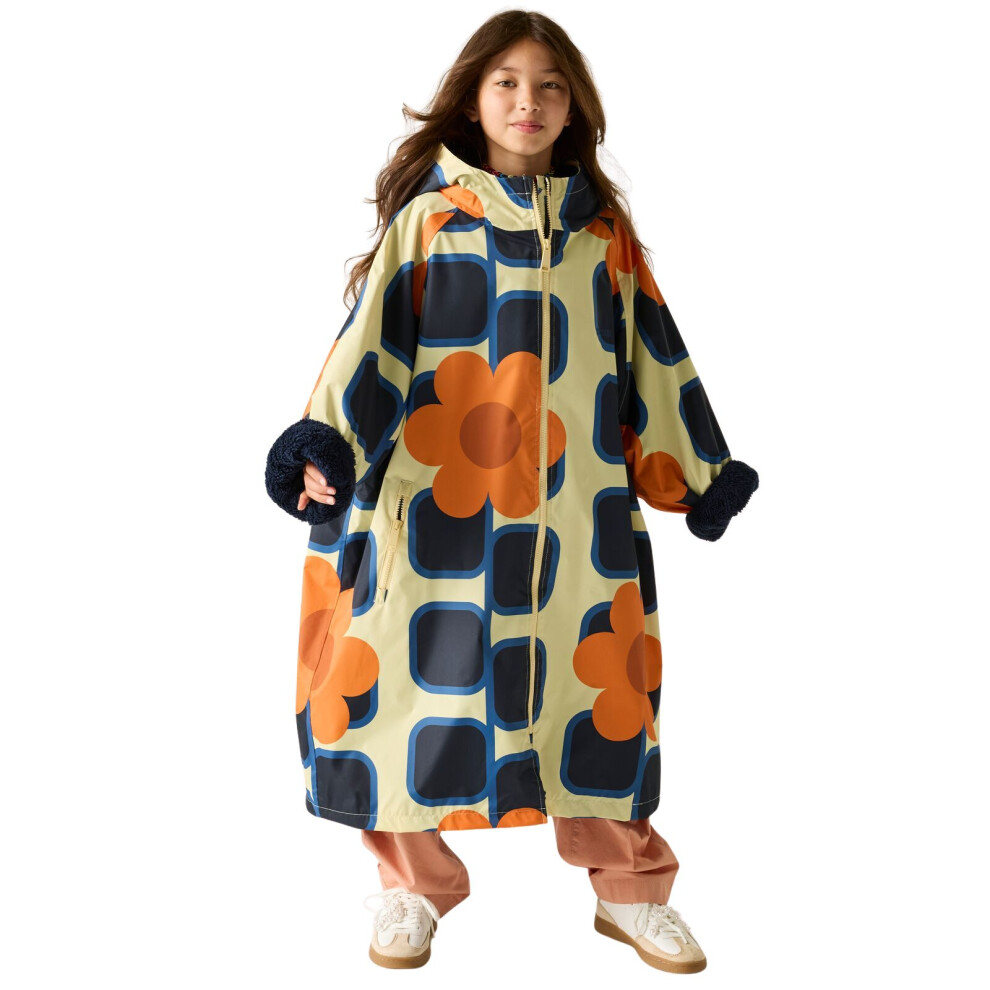 Regatta (5 - 9 Yrs, Giant Square Flower Orange) Kids Orla Kiely Changing Robe - Image 5