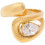 CZ Ring for Women Gold Plated Adjustable Stackable Band 1