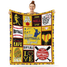 Football Flannel Fleece Blanket 50x60 inches