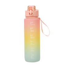 Plastic Water Bottle 1000 ml Portable Travel Sports Rainbow
