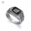 Men's Alloy Square Wolf Head Ring Gold Silver Size 11 1
