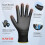PU-Coated Safety Work Gloves Large Black 12 Pairs 2