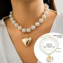 Saibo Feng Heart-Shaped Necklace Personality Pendant