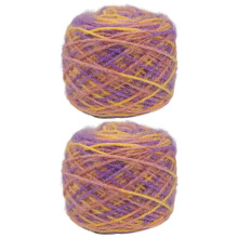 Shiny Knitting Yarn Polyester Medium Thick 2 Rolls