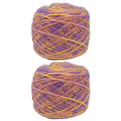 Shiny Knitting Yarn Polyester Medium Thick 2 Rolls
