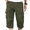Men's Cargo Combat Pants Elastic Waist 3/4 Length 1