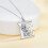Cat Initial Pendant Necklace Silver Alphabet A-Z 2