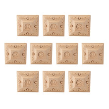 Wooden Carving Decals 8x8cm 10Pcs for Furniture Doors