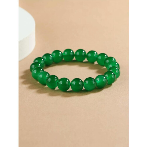 Green Beaded Bracelet for Women Stackable Jewelry 1 Piece 1