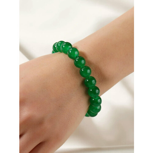 Green Beaded Bracelet for Women Stackable Jewelry 1 Piece 2