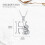 Cat Initial Pendant Necklace Silver Alphabet A-Z 6