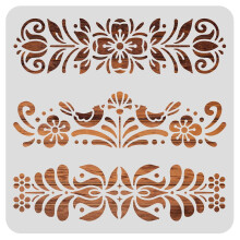 Plastic Floral Stencil Scandinavian Style 30x30cm
