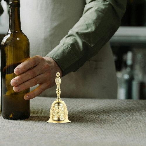 Handheld Vintage Hand Bell Copper Alloy 1 Piece