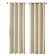 Beige Blackout Curtains 132x214cm 2 Pcs