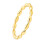 Women's Stainless Steel Teardrop Oval Stacking Ring Gold 1
