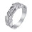 Stainless Steel Wheat Flower Ring Silver Size 8 1