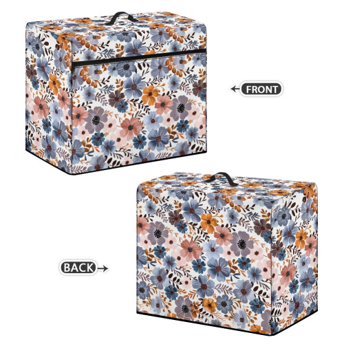 Hibiscus Flower Sewing Machine Dust Cover with Pocket 1