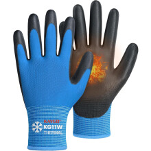 PU-Coated Safety Work Gloves Large Black 12 Pairs