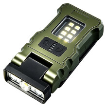 Linterna LED Portátil Clip Luz de Trabajo Recargable USB-C Faro Brillante para Camping Senderismo Pesca Nocturna Reparaciones