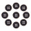 Sewing Buttons Black Gold Round Resin 50 Pcs 1
