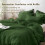 Dark Green Twin Comforter Set Microfiber 2-Piece 3