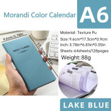 A6 Mini Notebook Planner 128 Pages 173x96mm
