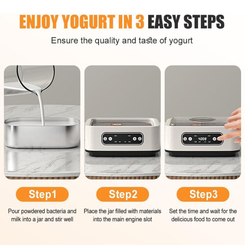 Yogurt Maker with Temperature Control and Timer 1.2L 1