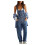 Women's Casual Stretch Denim Bib Overalls Jumpsuit 2